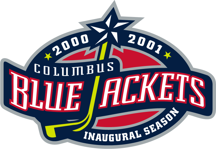 Columbus Blue Jackets 2001 Anniversary Logo t shirts iron on transfers